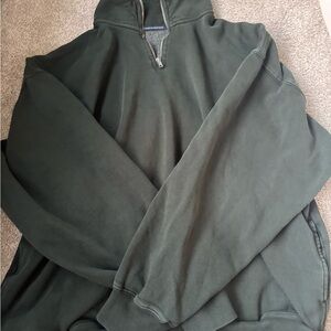 Brandy Melville Green Half-Zip Sweater